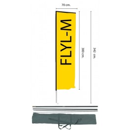 Fly banner | H. 342 cm.